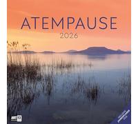 Atempause Broschürenkalender 2026 - 30x30 - Art12 | Stilsicherer Inspirationskalender im schlanken Hochformat (aufgeklappt 30x60 cm) | zum Eintragen