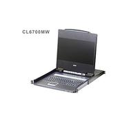 ATEN 17.3 Widescreen DVI/HDMI Full HD LCD Console, CL6700MW (Full HD LCD Console French Keyboard Layout,)