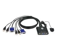 ATEN 2-Port USB VGA Cable KVM Switch with Remote Port Selector