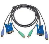 ATEN 2L-5002P/C - Câble clavier / vidéo / souris (KVM) - PS/2, HD-15 (VGA) (M) pour PS/2, HD-15 (VGA) - 1.8 m - pour ATEN KH98; CE 250; MasterView Console Extender CE220, CS-114, 14, 142, 78...