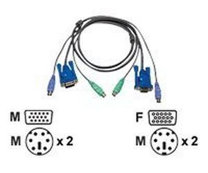 ATEN 2L-5005P/C - câble clavier / vidéo / souris (KVM) - 5 m