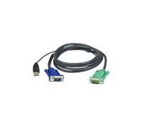 ATEN 2L-5201U - Câble clavier / vidéo / souris (KVM) - USB, HD-15 (VGA) (M) pour SPHD 15 broches (M) - 1.2 m - pour KVM on the NET CS1708i, CS1716i