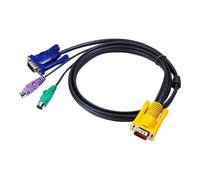 ATEN 2L-5202P - Câble clavier / vidéo / souris (KVM) - SPHD 15 broches (M) pour PS/2, HD-15 (VGA) (M) - 1.8 m - pour KVM on the NET CS1708i, CS1716i; Maxiport ACS1208A, ACS1216A; Slideaway ACS1216AL