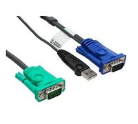 ATEN 2L-5202U - Câble clavier / vidéo / souris (KVM) - USB, HD-15 (VGA) (M) pour USB, HD-15 (VGA) (M) - 1.8 m - pour KVM on the NET CS1708, CS1716;