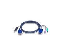 ATEN 2L-5202UP - Câble clavier / vidéo / souris (KVM) - USB, HD-15 (VGA) (M) pour HD-15 (VGA) (M) - 1.8 m