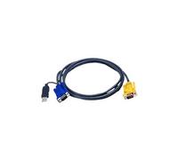 ATEN 2L-5203UP - Câble vidéo / USB - HD-15 (VGA) (M) pour USB, HD-15 (VGA) (M) - 3 m