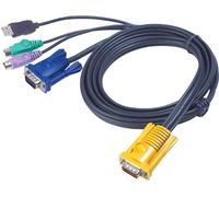 Aten 2L-5302UP 2L-5302UP Kit de câbles KVM, VGA, USB, PS/2, longueur 1,8m
