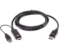 ATEN 2L-7D02HDP Câble True 4K HDMI vers DP 1,8m, True 4K