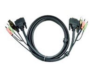 ATEN 2L-7D02UD - câble vidéo / USB / audio - 1.8 m