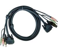 Aten 2L-7D03U 2L-7D03U Kit de câbles KVM, DVI, USB, audio, longueur 3m
