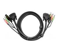 Aten 2L-7D03UI cordon KVM DVI-I/USB/audio - 3,00M