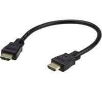 Câble de raccordement ATEN HDMI Fiche mâle HDMI-A 0.30 m noir 2L-7DA3H 4K UHD Câble HDMI