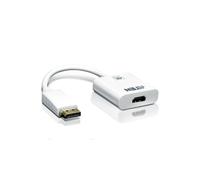 ATEN Adaptateur Actif DisplayPort 1.1a vers HDMI 4K VC986-AT - Résolution 3840x2160 60Hz - HDCP 1.3 - Connecteurs Mâle/Femelle - Blanc