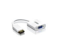 ATEN Adaptateur DisplayPort 1.2 vers VGA (D-Sub) VC925-AT, résolution max 4096x2160, connecteurs mâle/femelle, blanc, 0-50°C, 45x180x15mm