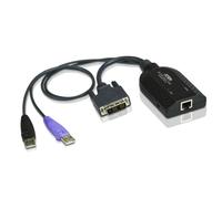 ATEN Adaptateur KVM de support virtuel DVI USB avec prise en charge des smart card