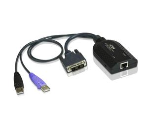 ATEN Adaptateur KVM de support virtuel DVI USB avec prise en charge des smart card