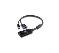 ATEN Adaptateur KVM USB VGA KA7570-AX (Module CPU) RJ-45 Femelle vers HDB-15 et USB Type A Mâles, 43x90x21.8mm, Noir/Bleu/Métallique