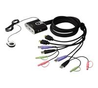 ATEN Commutateur KVM câble HDMI/audio USB 2 ports avec sélecteur de port distant