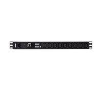 ATEN Basic Metered Series PE1109G - Unité de distribution secteur (rack-montable) - CA 100-240 V - 2400 VA - entrée : IEC 60320 C14 - connecteurs de sortie : 9 (power IEC 60320 C13) - 1U - 3.05 m...