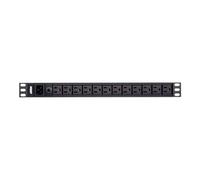 ATEN Basic PDU PE0212G - Unité de distribution secteur (rack-montable) - CA 100-240 V - 3840 VA - entrée : IEC 60320 C20 - connecteurs de sortie : 12 (12 x IEC 60320 C13) - 1U - 3.05 m cordon