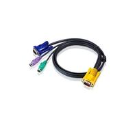 ATEN - Câble clavier / vidéo / souris (KVM) - 15 pin D-Sub (DB-15) (M) pour PS/2, HD-15 (VGA) (M) - 3 m - pour KVM on the NET CS1708, CS1716;