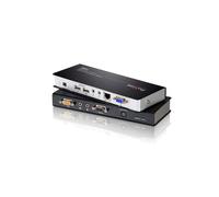 ATEN CE770-AT-G : Extension KVM USB VGA Audio Cat 5, portée 300m, résolution jusqu'à 1920x1200, émetteur/récepteur, montage rackable, noir
