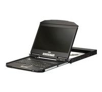 ATEN CL3100NX KVM-Console Console ACL HD WideScreen à double rail et profondeur ultra courte avec 1 rail (USB / VGA), dispositio