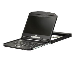 ATEN CL3100NX support d'ordinateurs 47 cm (18.5 ) 1366 x 768 pixels Métal, Plastique Noir 1U