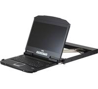 ATEN CL3800NW Console KVM avec écran 18,5" FullHD, HDMI, DVI, VGA, USB, montage en rack 19", faible profondeur de montage, DE-Layout