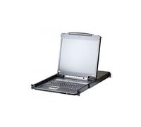 Aten cl57 08im lcd commutateur kvm over ip, ports usb ps 2, vga, 16 allemand noir