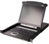 ATEN CL5708M DE Commutateur KVM 8 ports 17"-LCD Single Rail (PS/2-USB VGA) DE-Layout