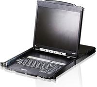 Aten CL5808N-ATA-GG Commutateur KVMP, ATEN CL5808N-ATA, 8x avec console LCD 48,26cm-(19"), USB, PS/2, Dual Rail, port périphérique USB