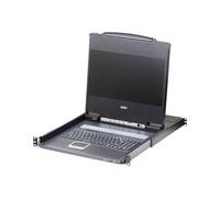 ATEN CL6700MW - Console KVM - USB - 17.3" - rack-montable - 1920 x 1080 Full HD (1080p) - 300 cd/m² - 650:1 - 8 ms - HDMI, DVI-D, VGA - noir - 1U