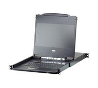ATEN CL6708MW Console KVM avec KVM Switch 8 Ports USB Anglais Noir