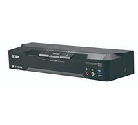Aten Commutateur KVM CM1942 – 2 ports DisplayPort double écran 4K Mini-Matrix USB 3.1 Audio
