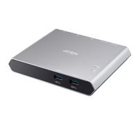 ATEN Commutateur de station d'accueil 2 ports USB-C Gen 1 avec transfert de l'alimentation