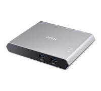 ATEN Commutateur de station d'accueil 2 ports USB-C Gen 1 avec transfert de l'alimentation