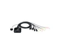 ATEN 2-Port USB 4K HDMI Cable KVM Switch with Remote Port Selector CS22H (up to