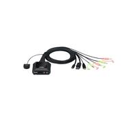 ATEN Commutateur KVM Hybride 2 Ports CS52DP-AT DisplayPort USB-C 4K UHD 4096x2160, USB 2.0, Audio 3.5mm, Compatible Windows, macOS, Linux, Android, iOS