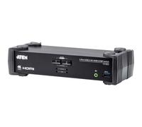 ATEN Commutateur KVMP HDMI 4K 2 ports USB 3.0 avec mode de mélangeur audio