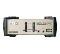 Aten CS1732B kvm 2 ports VGA/USB/Audio + 2 ports hub et OSD