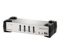 ATEN Commutateur KVMP™ VGA/audio PS/2-USB 4 ports avec OSD