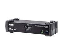 ATEN Commutateur KVM CS1822 – HDMI 4K, USB 3.0, 2 ports, audio – Noir