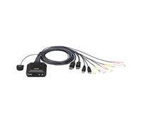 Aten CS22DP switch kvm DisplayPort / USB avec telecommande, Noir