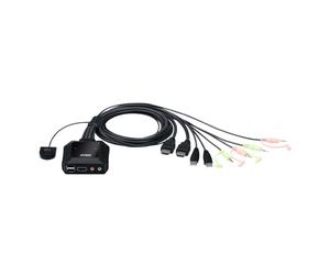 ATEN CS22H commutateur écran, Clavier et Souris Noir - CS22H-AT