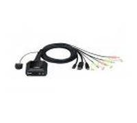ATEN CS52DP - Commutateur écran-clavier-souris/audio/USB - 2 x KVM / audio / USB - 1 utilisateur local - de bureau