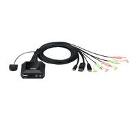 ATEN CS52DP Commutateur KVM câble hybride 2 ports USB-C DP