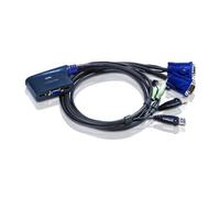 ATEN CS62U Commutateur KVM USB 2 ports, support de haut-parleurs, 1.8m (CS-62U)