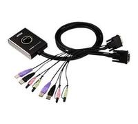 ATEN 2-Port USB DVI/Audio Cable KVM Switch with Remote Port Selector