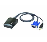 Aten CV211 CV211 Konsolenadapter für Laptop, USB, VGA, schwarz